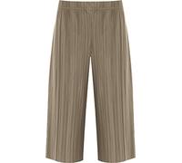 WearAll Women's Plus Pleated Elasticated Culottes Ladies Stretch Baggy Fit Shorts Pants - Mocha - 24-26