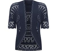 WearAll Womens Plus Size Crochet Knitted Short Sleeve Ladies Open Cardigan Top Sizes 16-20