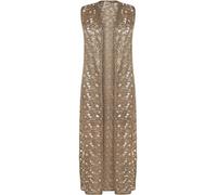 WearAll Women's Plus Size Floral Lace Open Long Sleeveless Top Cardigan 14-28