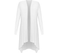 WearAll Women's Plus Size Hank Hem Long Sleeve Open Waterfall Cardigan - Purple - 20