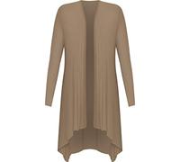 WearAll Women's Plus Size Hank Hem Long Sleeve Open Waterfall Cardigan - Royal Blue - 14