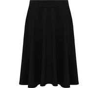 WearAll Womens Plus Size Plain Flared Elastic Waist Ladies Short Skater Skirt - Sizes 14-28