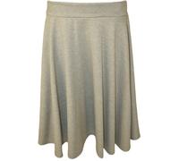 WearAll Womens Plus Size Plain Flared Elastic Waist Ladies Short Skater Skirt - Sizes 14-28