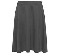 WearAll Womens Plus Size Plain Flared Elastic Waist Ladies Short Skater Skirt - Sizes 14-28