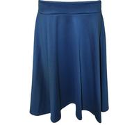 WearAll Womens Plus Size Plain Flared Elastic Waist Ladies Short Skater Skirt - Sizes 14-28