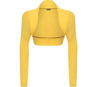 WearAll Womens Plus Size Plain Long Sleeve Cropped Ladies Shrug Bolero Cardigan Top