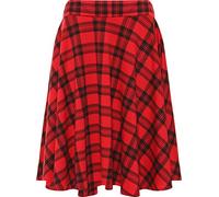WearAll Womens Plus Size Tartan Check Print Elastic Ladies Short Skater Skirt - Sizes 14-28