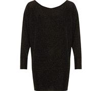 WearAll Women's Plus Womens Off Shoulder Glitter Sparkle Stretch Long Sleeve Ladies Batwing Top - Gold - 26-28