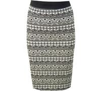 WearAll Womens Print Elastic Waist Pencil Bodycon Stretch Ladies Midi Skirt - Small Aztec - 8-10