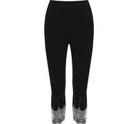 WearAll Womens Sequin Leggings Ladies Stretch Elasticated Silver Gold Pants Black Silver 20/22