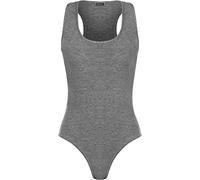 WearAll Womens Sleeveless Racer Back Ladies Stretch Bodysuit Leotard Vest Top - Dark Grey - 12-14