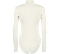 WearAll Womens Turtle Neck Bodysuit Ladies Long Sleeve Stretch Leotard Top - Cream 12/14