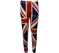 WearAll® Women's Union Jack England British UK Flag Print Stretch Pants Ladies Leggings 8-14