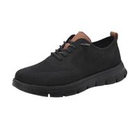 Wearbreeze Shoes for Men, Casual Sneakers Oxfords Lace-Up Lightweight Walking Shoes, Sneakers Business Casual Walking (Black/A,7)
