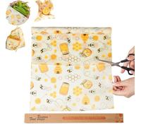 WeAreULEF Beeswax Food Wrap Roll (30 × 100 cm) - Cut-to-Size, Plastic-Free Cling Film Alternative for Sandwiches, Fruit, Bread, Cheese & Bowl Covers - Reusable, Eco-Friendly Food Storage
