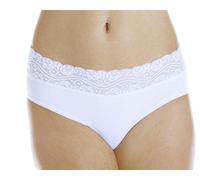 Wearever Light Absorbency (90ml) Hush Hush Lace Waist Brief - Incontinence Pants for Women (Large, White)