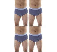 Wearever Regular Absorbency (150ml) Cotton Brief - Incontinence Pants for Men (Small, Grey) (Pack of 4)