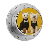 Wearing A Black Sweater Kitchen Timer 60 Minute Visual Wind Up Timers Indoor Mechanical Timers with Magnetic Base Stainless Steel Timer for Home Cooking Time Management Tool