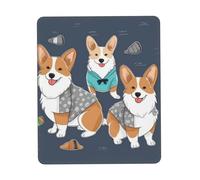Wearing Clothes Corgi Dogs Mouse Pad with Non-Slip Rubber Base 7.9 x 9.5 in Mouse Mat with Stitched Edge Gaming Mousepad for Wireless Mouse Computer Laptop Home Office Desk Pad