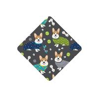 Wearing Clothes Corgi Dogs Printing 10 Pcs Car Air Freshener Fragrant Sheets,Car Hanging Accessories With Strings For Decor