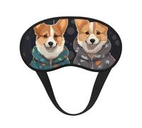 Wearing Clothes Corgi Dogs Sleep Eye Mask for Women Men Soft and Comfortable Sleep Mask Blackout Sleeping Eye Cover for Travel Yoga Nap Shift Work