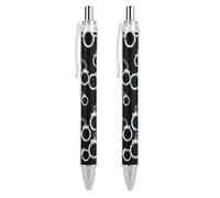 Wearing My Handcuffs Pattern Ball Pens Retractable Ballpoint Pen 2PCS