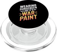 WEARING SUNSCREEN LIKE IT'S WAR PAINT PopSockets PopGrip for MagSafe