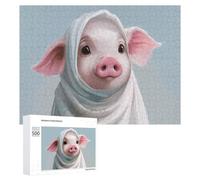 Wearing White Headscarf Jigsaw Puzzle 500 PCS Challenging Fun Puzzles Wooden Jigsaw Puzzles for Adults Families