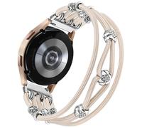 Wearlizer Beaded Straps Compatible with Samsung Galaxy Watch 7/6/5/4 FE/Active 2 40mm 44mm/Watch 6 Classic 43mm 47mm/Watch 5 Pro 45mm, 20mm Premium Nylon Stretchy Boho Solo Loop Straps for Women