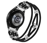 Wearlizer Beaded Straps Compatible with Samsung Galaxy Watch 7/6/5/4 FE/Active 2 40mm 44mm/Watch 6 Classic 43mm 47mm/Watch 5 Pro 45mm, 20mm Premium Nylon Stretchy Boho Solo Loop Straps for Women