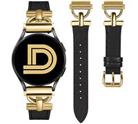 Wearlizer Leather Strap Compatible with Samsung Galaxy Watch 7/6/5/4/FE 40mm 44mm/Watch 5 Pro 45mm/Watch 4 Classic 42mm 46mm, 20mm Watch Band with D-Shape Buckle for Galaxy Active 2 40mm 44mm