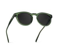 WearMe Pro WMP Eyewear - Women's Polarized Sunglasses: Classic Round Retro Style (Crystal Green/Black Lens)