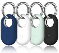 Wearok Silicone Case for Samsung Galaxy Smarttag2, Pack of 4 | Scratch Resistant & Shockproof Key Ring for Keys Pets Bike for Samsung Tag & Galaxy Smart Tag 2