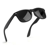 wearPro Polarised-Sunglasses-Mens-Womens-UV400-Protection Rectangular Sunglasses Retro Black Sun Glasses Unisex Classic Ultralight Shades For Cycling Driving Fishing(Black)