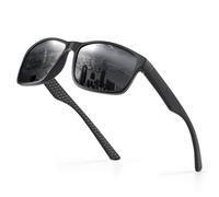 wearPro Polarised Sunglasses-Mens-Womens-UV400-Protection-UltraLight-Rectangular-Unisex,Black Sun Glasses-sports sunglasses-Classic-Retro-Vintage For Golf Driving Fishing camping travel-Black