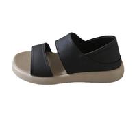 Wearscomfy Thick Sole Women's Fashion Genuine Leather Sandals, Sandals, Orthopedic Flats (black,37)