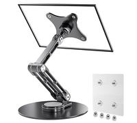 WEARSON 75mm VESA Mount Foldable Screen Stand for 10" 13" 15.6" 16" 17" 17.3" Portable Screens - Lay Flat Support for VESA 75*75mm (Black)