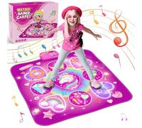 WEARXI Dance Mat, Birthday Gifts for 3-12 Year Old Girls, Dance Mat for Girls Toys for 5 Year Old, 34.65 x 36.5in 3 Game Modes, Built-in Music, Toy for Kids Age 3 4 5 6 7 8 9 10+ Year Old