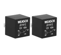 Weasch JD1912 Car Relay, 12V 40A, 4 Pin SPST, Waterproof Relay for Auto Switches and Starters, Boats, Tractors, Trucks, Motorcycles