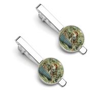 Weasel Fisherman Men's Tie Clips Necktie Bar Pin Formal Business Suit Accessories 2-Pack