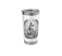Weasel Medieval Wizard Riding Snail Fantasy Stainless Steel Insulated Tumbler