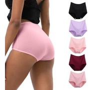 WEASIC underwear women knickers for women multipack women's knickers ladies knickers high waisted pants cotton panties ladies pants size 12 (5Pack-Multicoloured1, M)