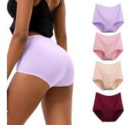 WEASIC underwear women knickers for women multipack women's knickers ladies knickers high waisted pants cotton panties ladies pants size 12 (4Pack-Multicoloured5, M)