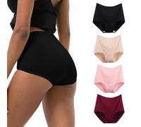 WEASIC underwear women knickers for women multipack women's knickers ladies knickers high waisted pants cotton panties ladies pants size 12 (4Pack-Multicoloured4, M)