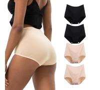 WEASIC underwear women knickers for women multipack women's knickers ladies knickers high waisted pants cotton panties ladies pants size 14 (4Pack-Multicoloured2, L)