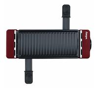 Wëasy Persons, multifunctional, TAK12, red, Duo Raclette 2-in-1, processed cheese and grill, non-stick coating, connection with TIK12 and up to 4 devices, 2 pans and 2 wooden spatulas, wood, 5.3 tons