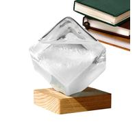 Weather Barometer Storm Glass - Crystal Glass Water Cube Cloud Weather Forecasting | Desktop Decoration, Decorative Home Ornament for Table Top Decor, Storm Glass Weather Forecaster