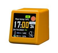 Weather Display Digital Clock - Wireless Temperature Monitor, Forecast Screen Reader, Indoor Climate Tracker, Multifunction Time Device | Smart Environment Monitoring Accessory For Home Bedroom