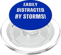 Weather Easily Distracted By Storms Tornados and Rain PopSockets PopGrip for MagSafe