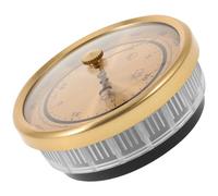 Weather Forecast Barometer Thermometer Hygrometer, Golden Metal Dial